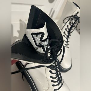 Kendall & Kylie White Platform Boots